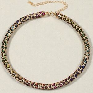 Multicolor Leopard Print Necklace